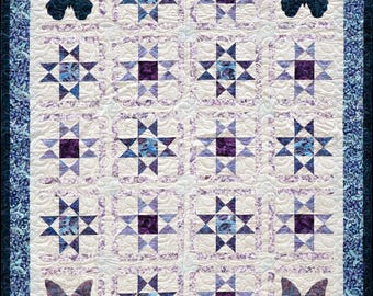 Easy quilt pattern for modern home decor or gift, downloadable PDF.  Beginner-friendly.