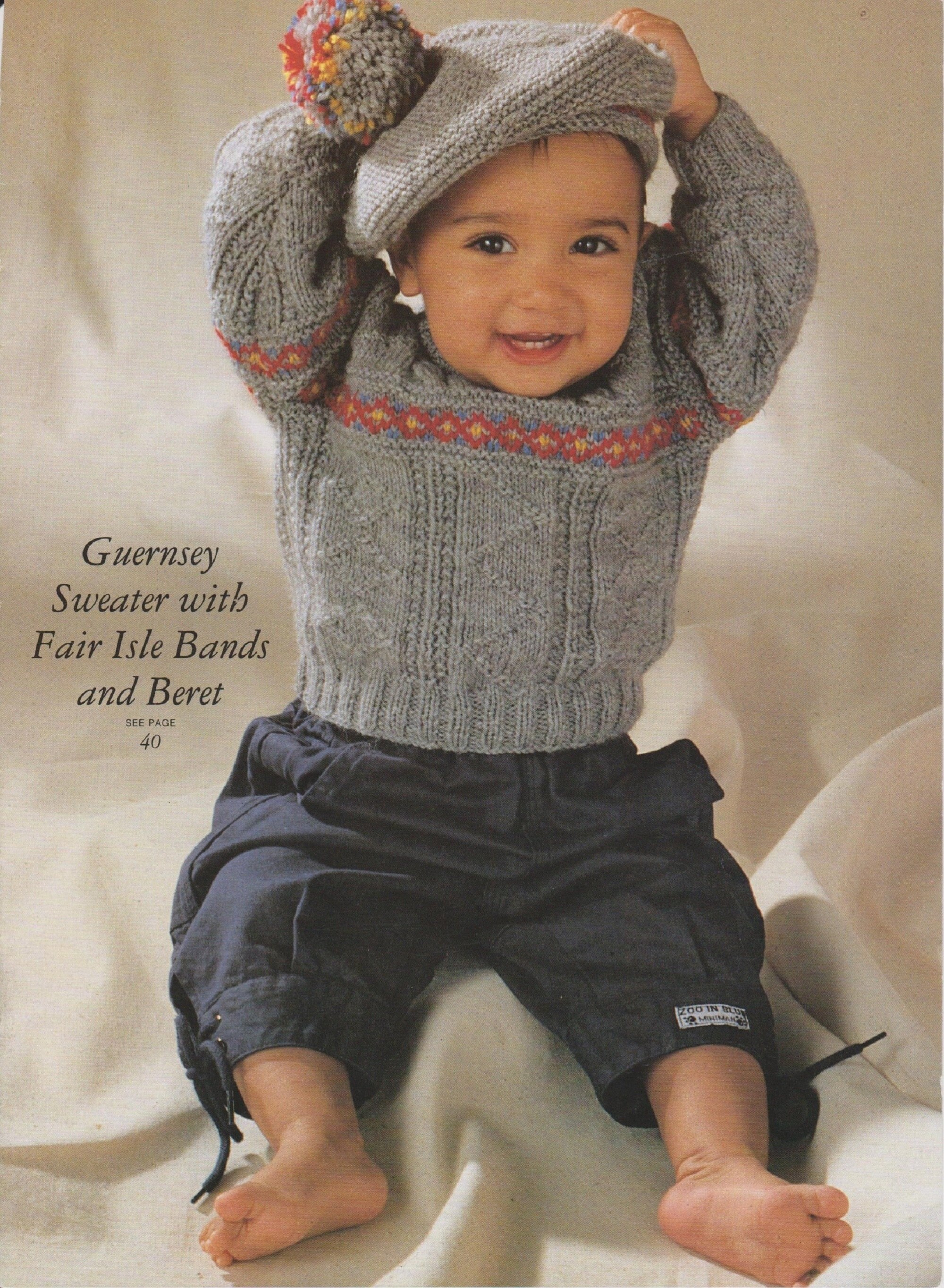PDF Knitting Pattern Child's Guernsey Sweater with Fair Etsy