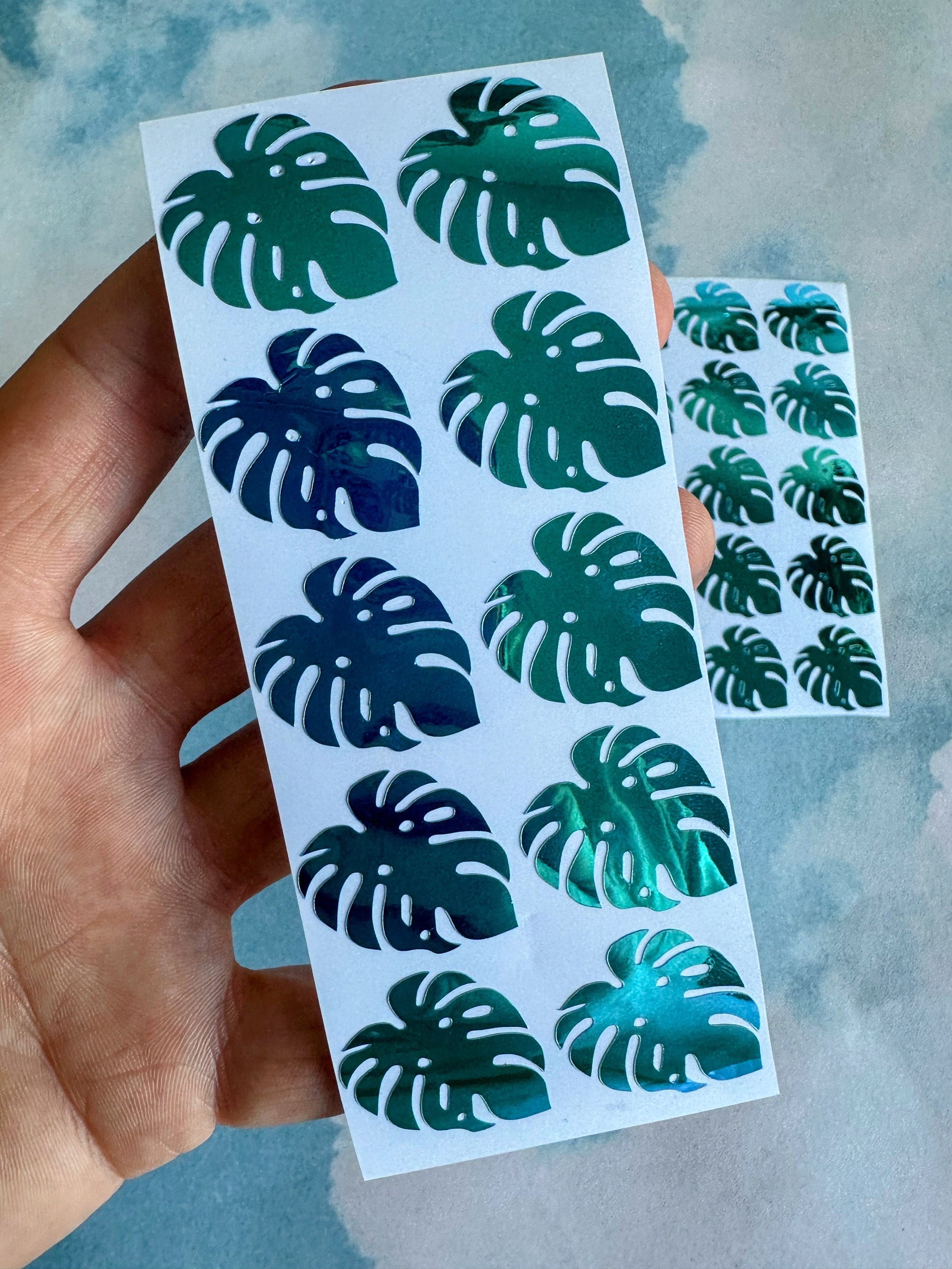 Monstera Stickers Color Reflective Small || Planner Stickers || Plant ...
