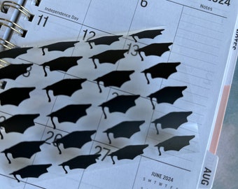 Graduation Stickers, Grad Hat Sticker Set || 2024 Graduation