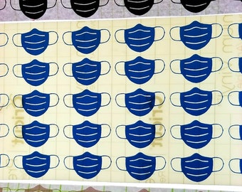 Mini Mask Stickers, Permanent Vinyl Decals