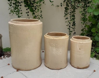 Antique Italian Terracotta Pot: Rustic Maiolica Pottery Vase, sardine jar