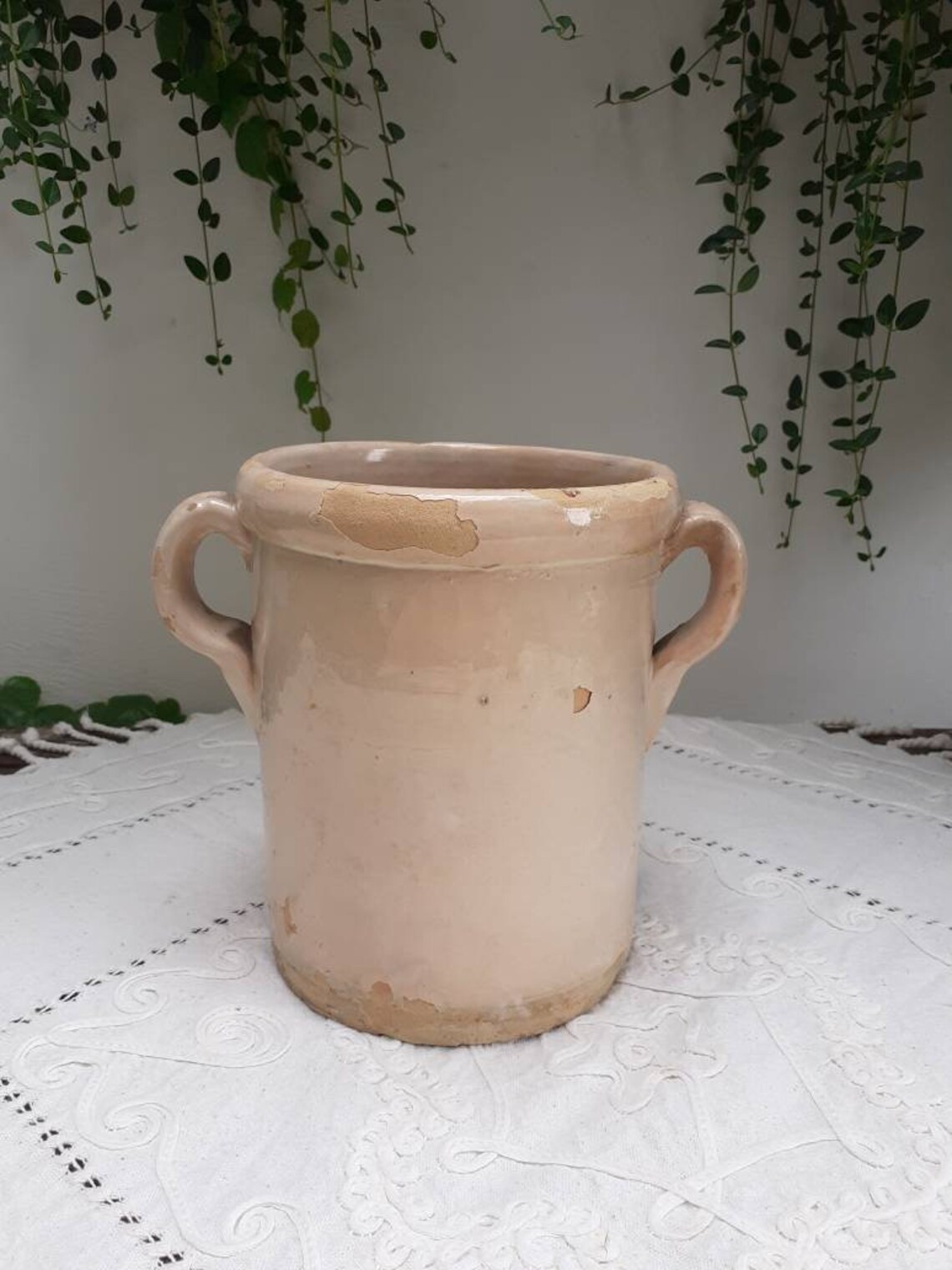 Antike italienische 1800er Jahre große glasierte Maiolika | Etsy