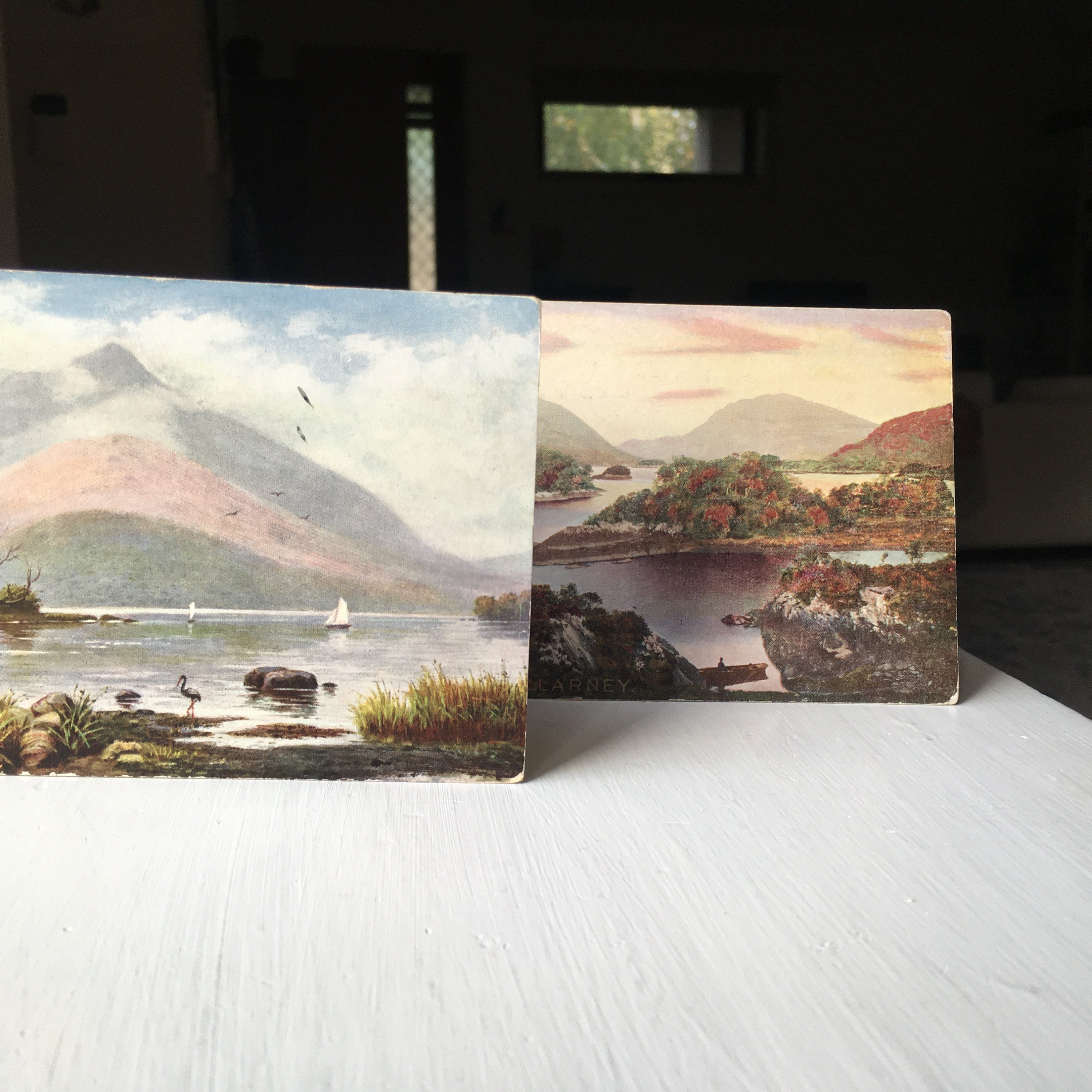 Antique scenic postcards Irish landscape ephemera mountains Etsy