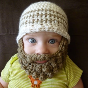 Crocheted Baby Beard Hat