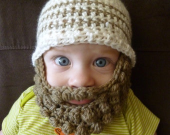 Crocheted Baby Beard Hat