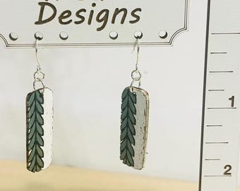 pretty wooden dangle earrings