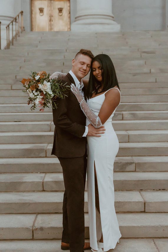 White Valentina | RENTAL DRESS | Engagement | Photoshoot | Styled Shoot | Photography | Leg Slit | Sizes S-M White Valentina | RENTAL DRESS | Engagement | Photoshoot | Styled Shoot | Photography | Leg Slit | Sizes S-M