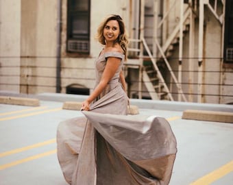 Silver Crystal | RENTAL DRESS | Fashion | Engagement | Photography | Maternity | Photoshoots | Sparkly | Off The Shoulder | Sizes S-M