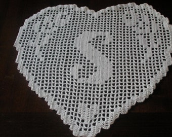 Centrotavola Uncinetto Filet Natalizio.Pattern Crochet Filet Schema Lettera R Monogramma Etsy