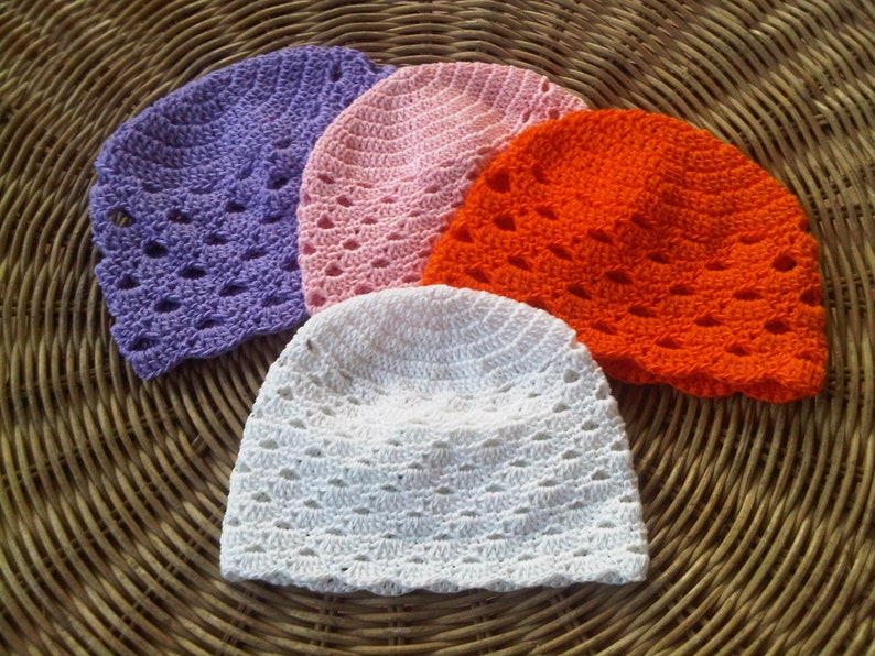 Crochet Summer Hat Baby Pattern, Crochet Hat Butterfly, Crochet Baby Girl, Crochet Hat Girl Pattern, Newborn Hat Pattern, Size 0-12 months image 4