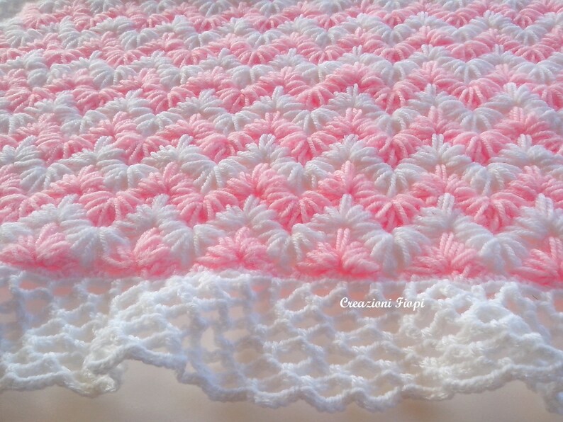 Crochet PATTERN Baby Blanket/crochet Zig Zag Puff Stitch/ Tutorial