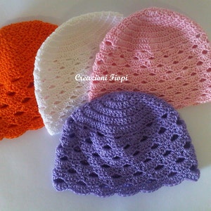 Crochet Summer Hat Baby Pattern, Crochet Hat Butterfly, Crochet Baby Girl, Crochet Hat Girl Pattern, Newborn Hat Pattern, Size 0-12 months image 5