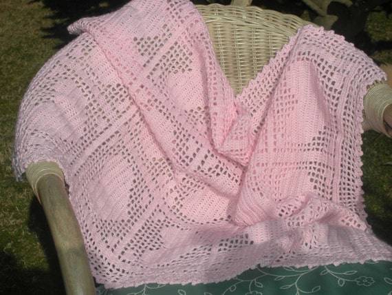 Crochet Filet Baby Blanket Pattern Crochet Pattern Filet Etsy