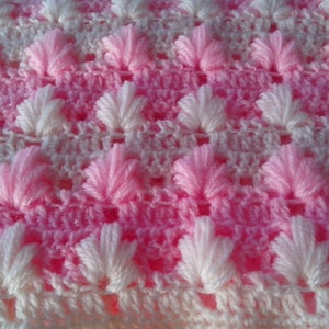 Crochet PATTERN Baby Blanket  Pattern/ puff Aloe stitch/ Tutorial Instant Download / PATTERN 141/ Permission to sell finished items.