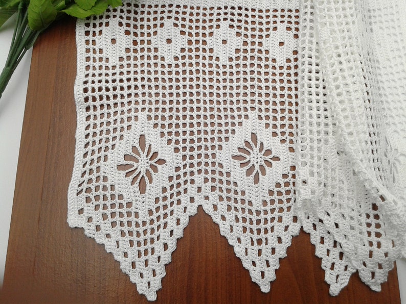 Crochet Pattern Curtain, Pattern Easy, Decorative Crochet Filet Curtain