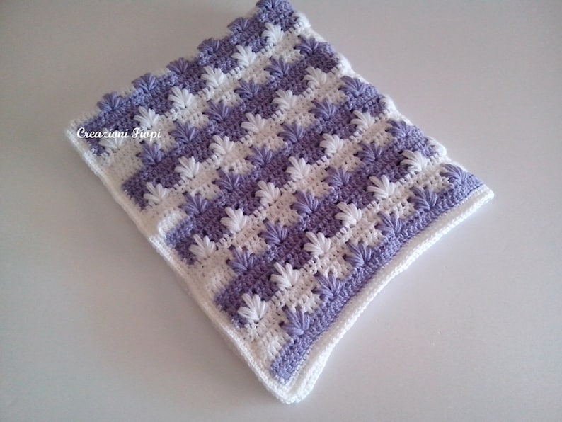 Crochet PATTERN Baby Boy Blanket Pattern Zigzag Puff Aloe Stitch
