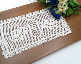 CROCHET PATTERN - FILET roses and picot doily - Pattern 409 - English Pattern - Pdf