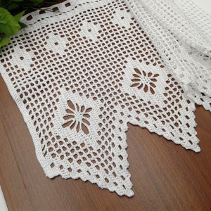 Crochet pattern curtain, pattern easy, decorative crochet filet curtain, Pattern 403, crochet lace curtains, filet crochet, panel curtains