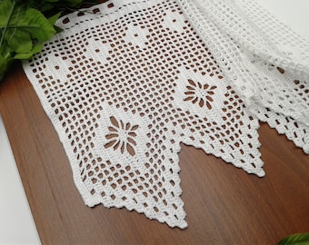 Modèle de crochet de rideau de filet, modèle de PANNEAU de rideau au crochet, décoration de maison, modèle facile, modèle de crochet de filet 403