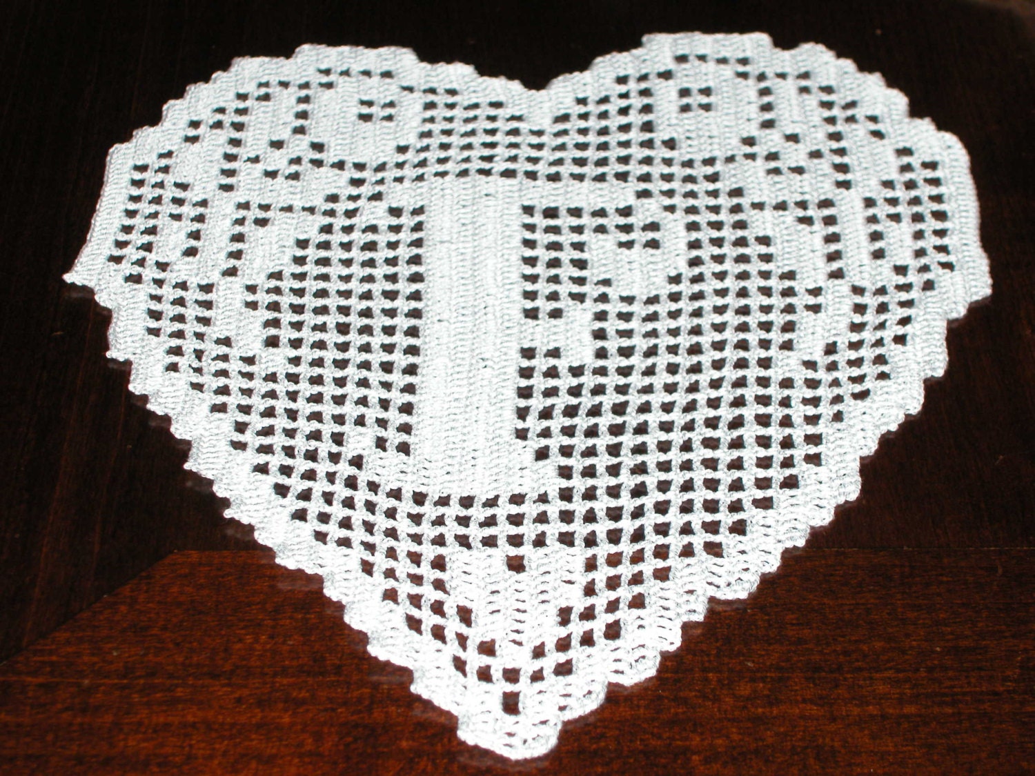 Pattern Crochet Filet Schema Lettera F Monogramma A Cuore Fatto All Uncinetto Filet Pdf