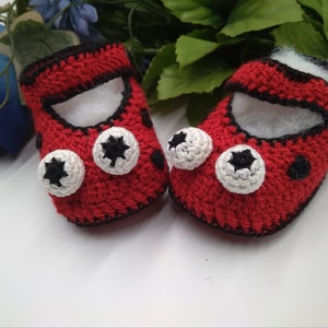 Crochet Pattern Baby Shoes Ladybug Crochet Booties Slippers Crochet Shoes Size 0-12 months Instant Download. Baby crochet pattern image 7