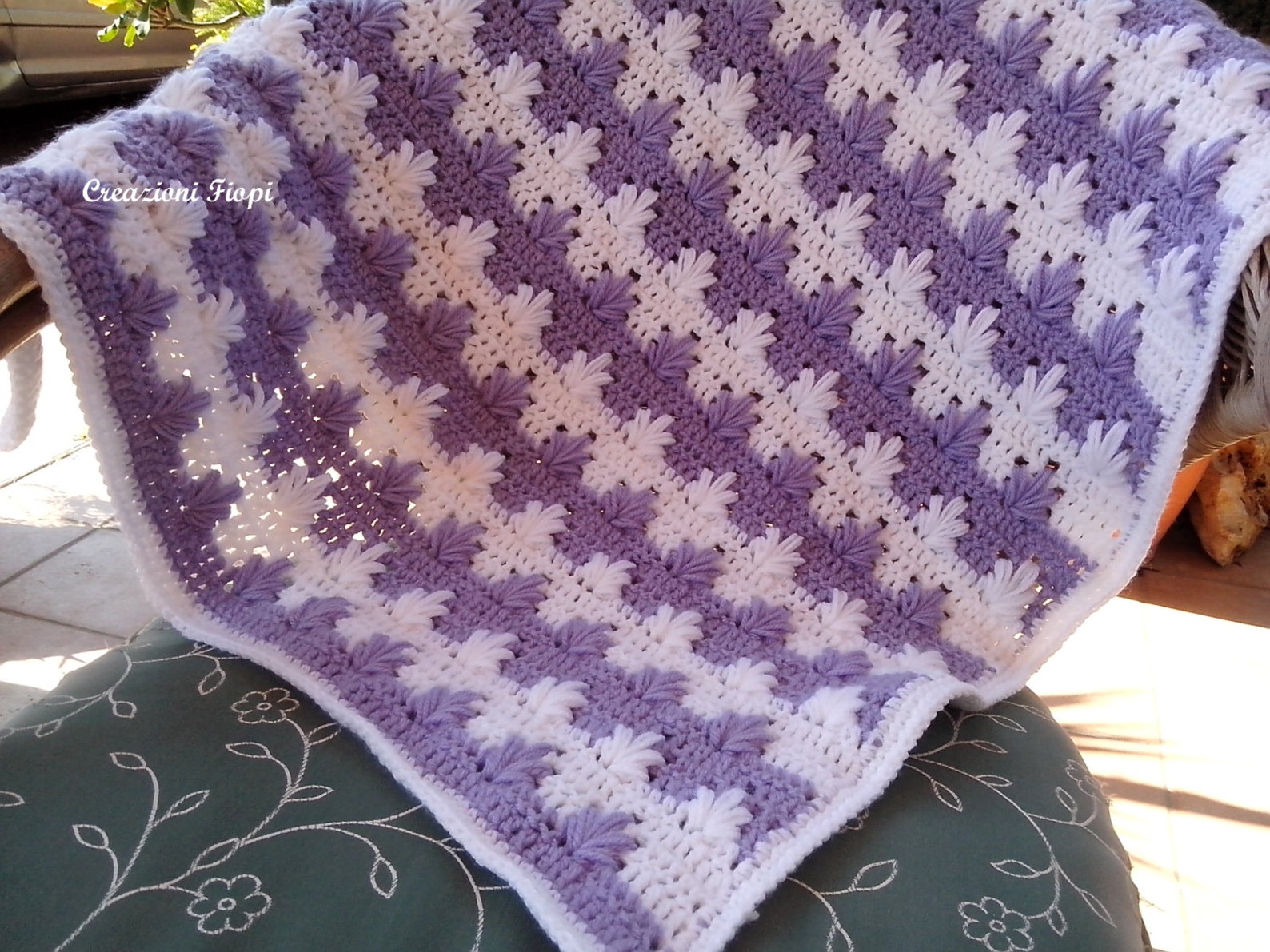 Crochet PATTERN Baby Boy Blanket Pattern Zigzag Puff Aloe Stitch Tutorial Instant Download