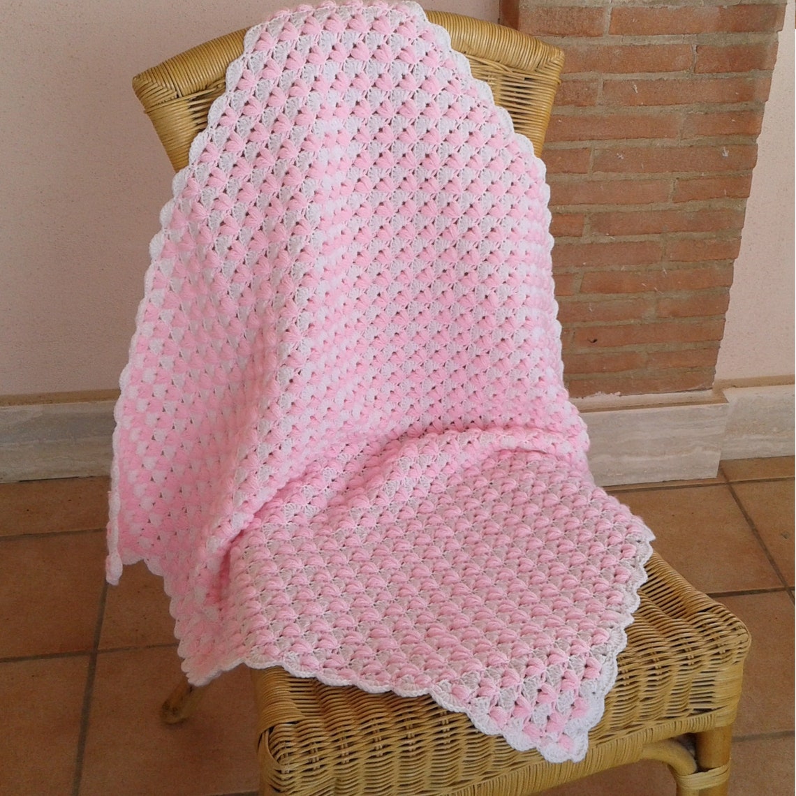 Puffy Baby Blanket Pattern, Crochet PATTERN 818, Baby Blanket Pattern