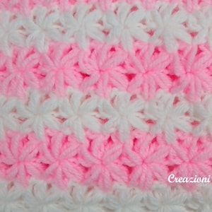 Crochet PATTERN Toddler Blanket, Couch crochet puff Star stitch, Tutorial Instant Download, PATTERN 806/ Permission to sell finished items.