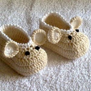Pattern Crochet Baby Shoes, Newborn Slippers,Crochet Pattern 251. Crochet baby mouse shoes.. Pattern Mouse Shoes . PATTERN 0 12 Months image 3