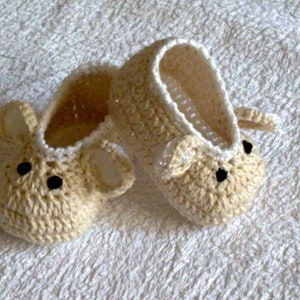 Pattern Crochet Baby Shoes, Newborn Slippers,Crochet Pattern 251. Crochet baby mouse shoes.. Pattern Mouse Shoes . PATTERN 0 12 Months image 4