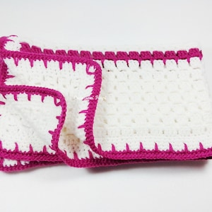 Crochet PATTERN Baby Blanket, Crochet plum block blanket, Pattern 803, Crochet Blanket PATTERN, Crochet Baby Pattern - Instant Download PDF