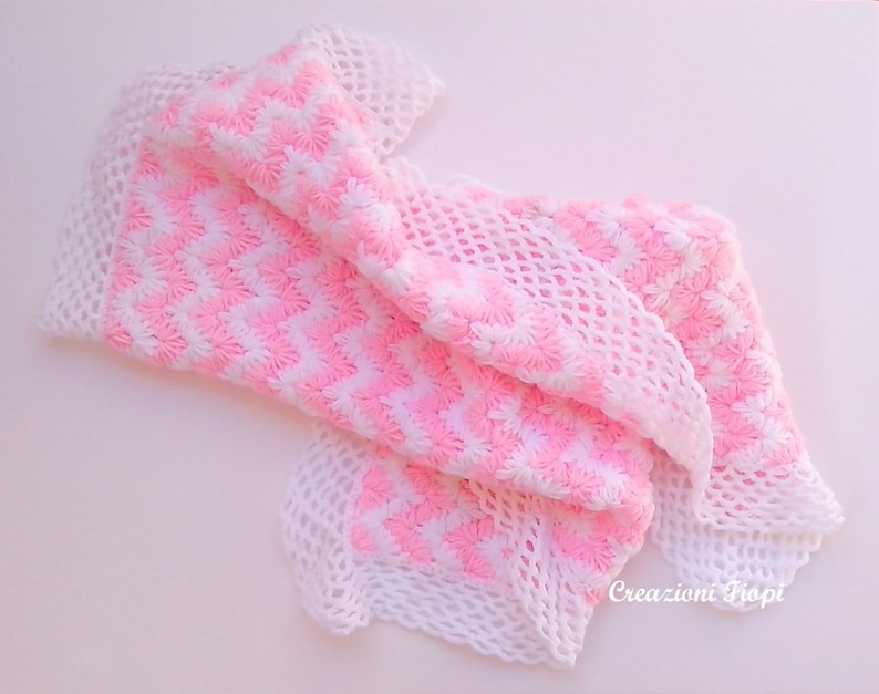 Crochet PATTERN Baby Blanket/crochet Zig Zag Puff Stitch/ Tutorial