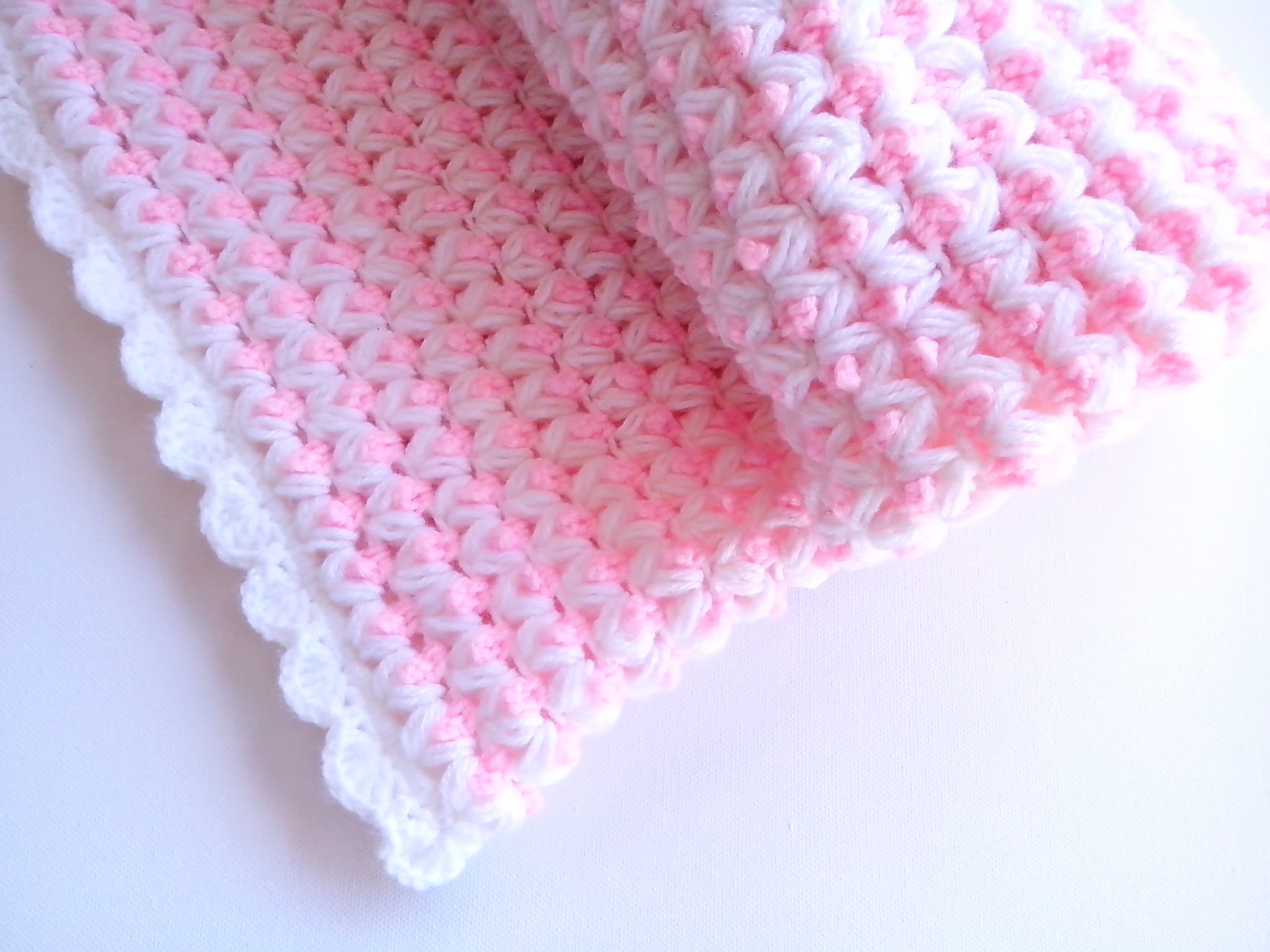 Crochet PATTERN Baby Blanket, Pattern Puff Stitch Ninfea, Tutorial