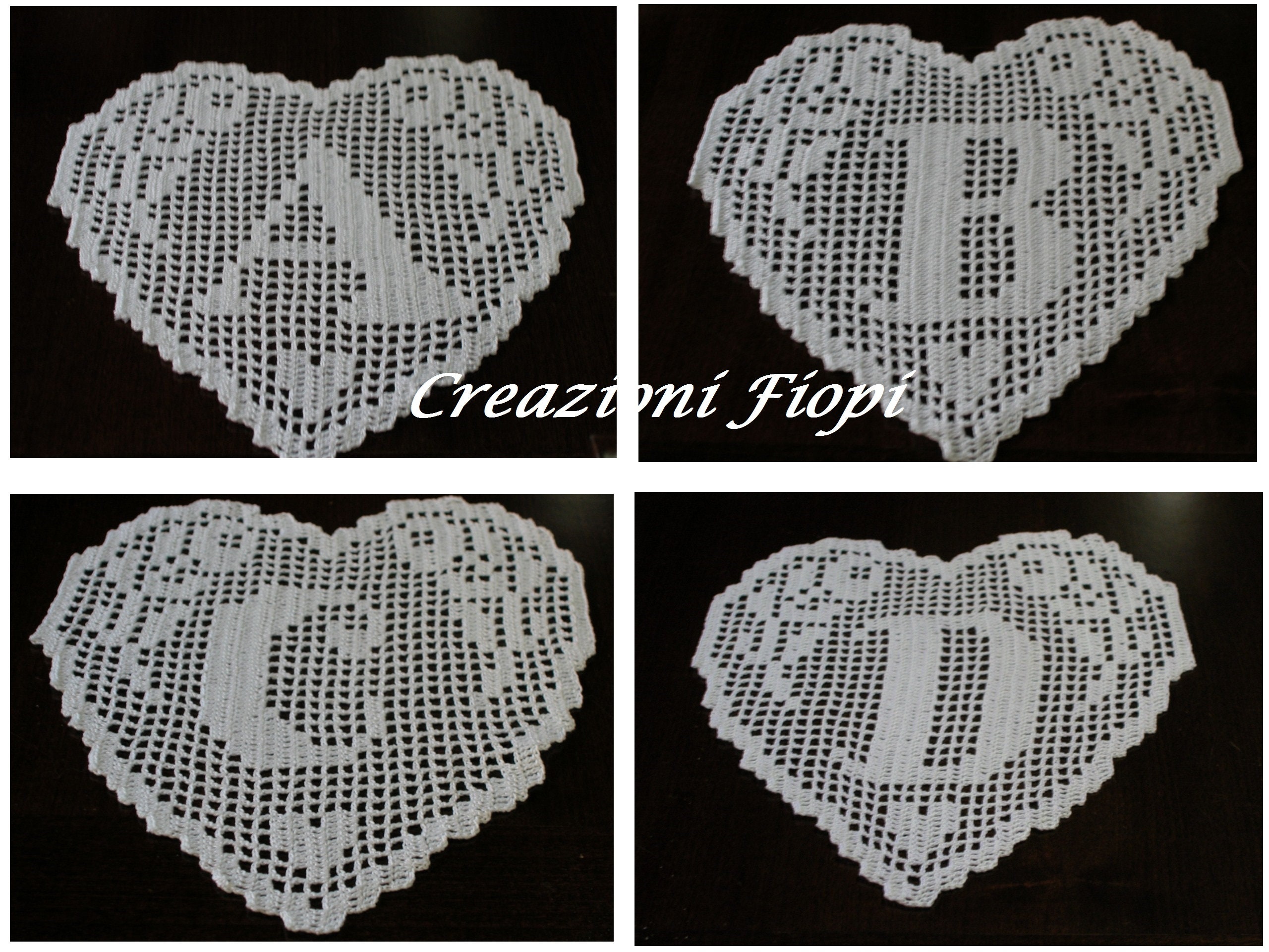 26 Pattern Crochet Doily Filet Alphabet Complete Heart. Home Etsy