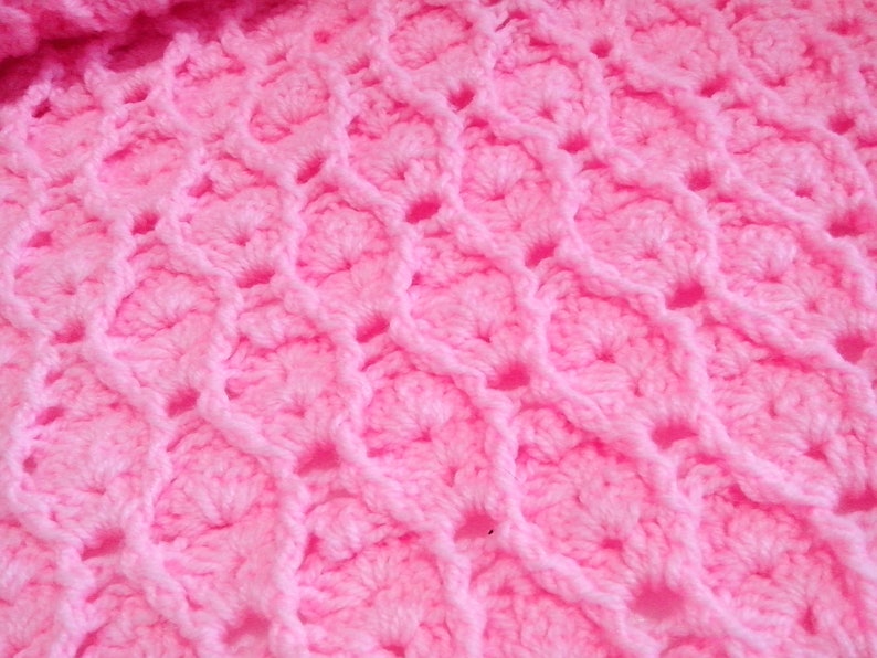 Crochet Baby Blanket PATTERN, Blanket waves diamonds stitch, PATTERN 810/ Blanket Baby, Crochet Pattern baby blanket, crochet pattern baby image 3