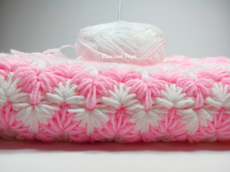 Crochet PATTERN Baby Blanket/crochet Zig Zag Puff Stitch/ Tutorial
