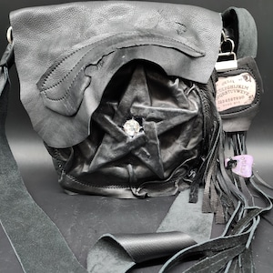 Creepy Spooky Leather Unisex Eyeball Goth Alternative Punk Bag