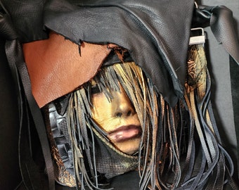 sexy leather face bag