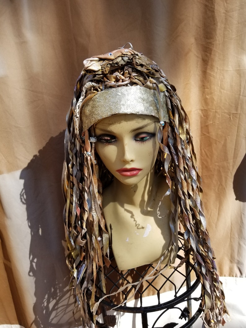 Leather Dredlocks Wig Cosplay Fantasy Hair Rockstar Etsy
