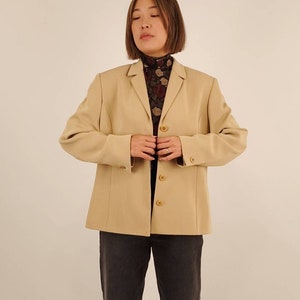 Vintage Toffee Beige Blazer M-L image 1