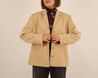 Vintage Toffee Beige Blazer M-L