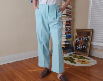 90’s Vintage Aqua Blue Trousers (M)