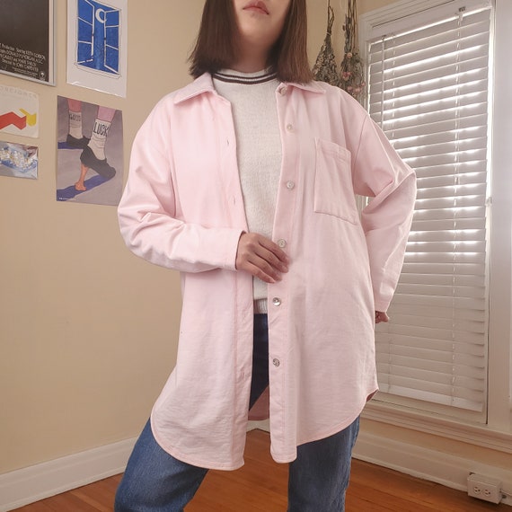 Vintage 1980’s Bubblegum Pink Cotton Shacket (S-M) - image 3