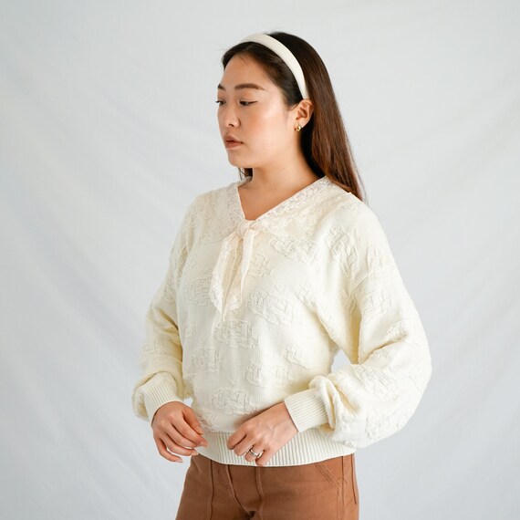 Vintage Lace Collar Sweater