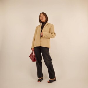 Vintage Toffee Beige Blazer M-L image 6