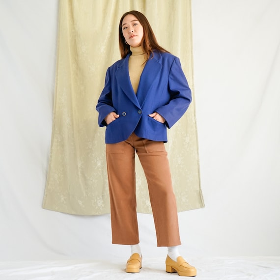 Vintage Pendleton Cobalt Crop Blazer