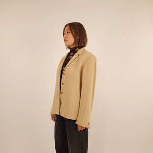 Vintage Toffee Beige Blazer M-L image 3