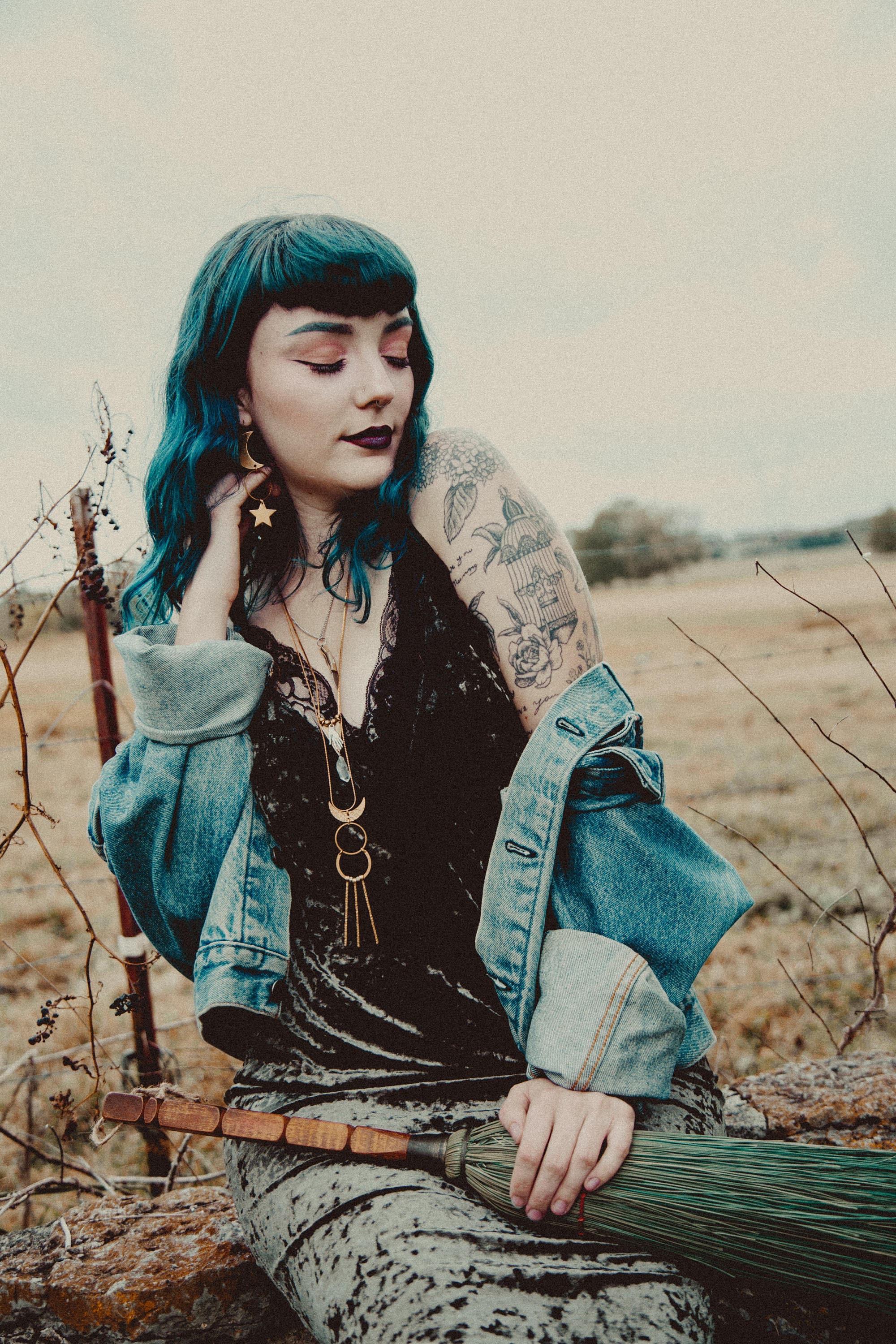 Rhiannon Moon and Star Earrings