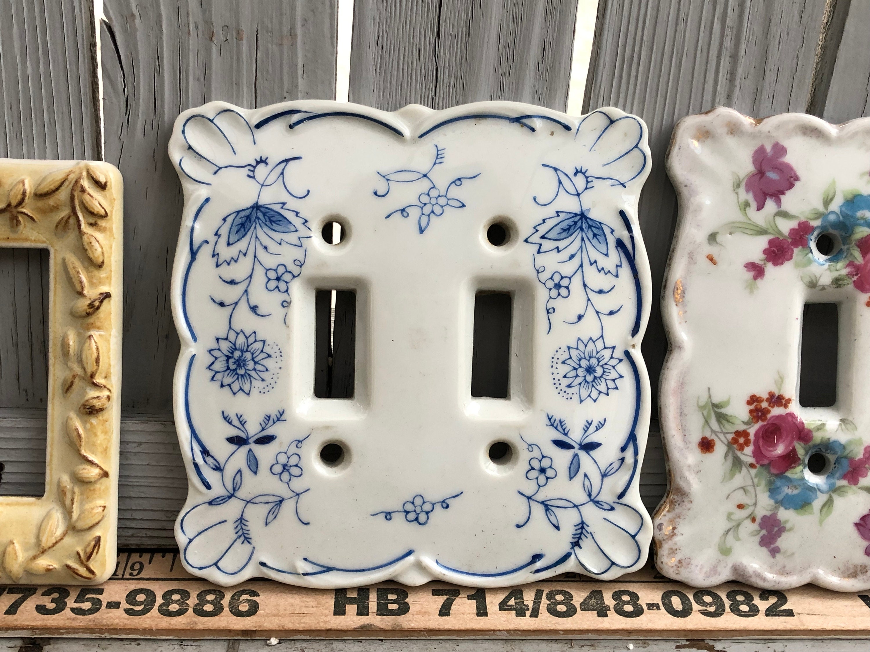 Electrical Outlet Plate, Various Choices of Ceramic Glass or Metal